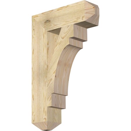 Ekena Millwork Merced Craftsman Rough Sawn Bracket, Douglas Fir, 6"W x 22"D x 34"H BKT06X22X34MRC04RDF